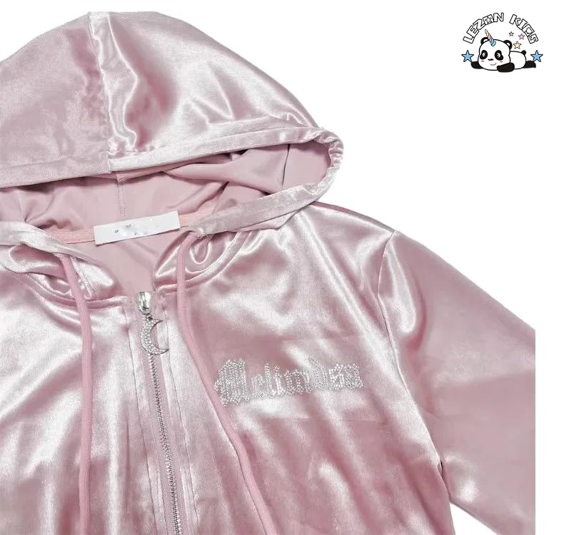 LEZONKIDS - Conjunto de Roupas para Meninas Personalizadas de Primavera, Jaqueta com Capuz de Veludo e Saia